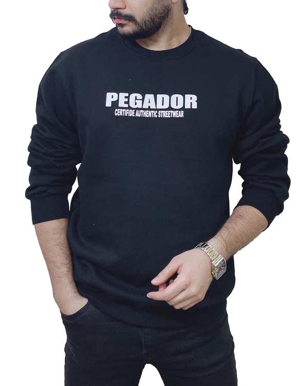 سویشرت مردانه دورس سه نخ مشکی دیورسو Diverso کد 4866