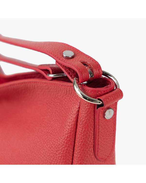 کیف دوشی چرم زنانه قرمز برتونیکس Berttonix کد 4044 - تصویر 6