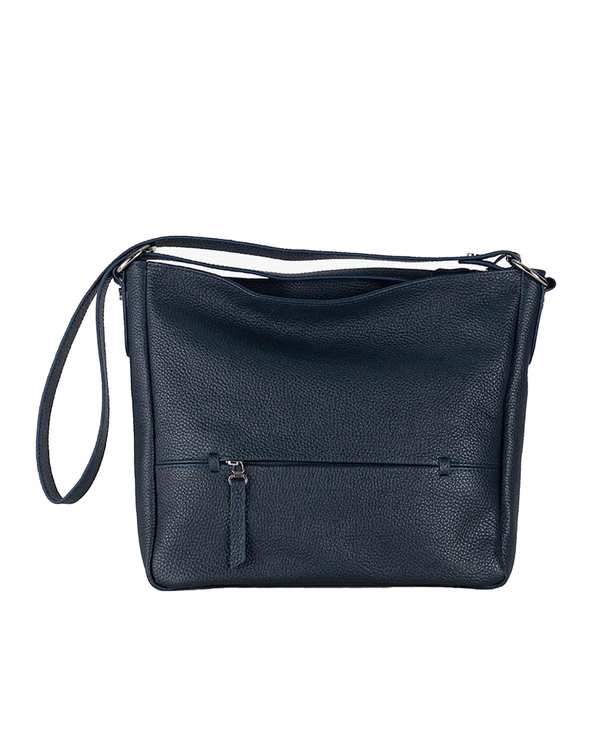 کیف دوشی چرم زنانه سرمه ای برتونیکس Berttonix کد 4044