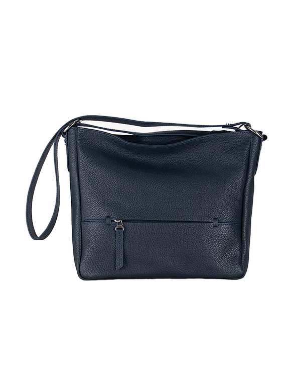 کیف دوشی چرم زنانه سرمه ای برتونیکس Berttonix کد 4045