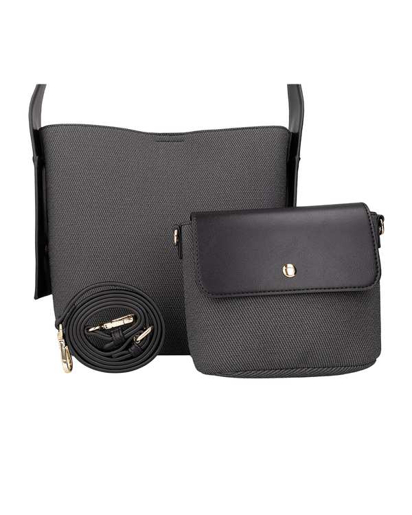 کیف زنانه مشکی برتونیکس Berttonix کد R-25007 به همراه جاکارتی