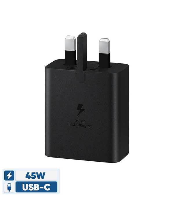 شارژر دیواری 45 وات مشکی سامسونگ Samsung مدل EP-TA845NBEGAE