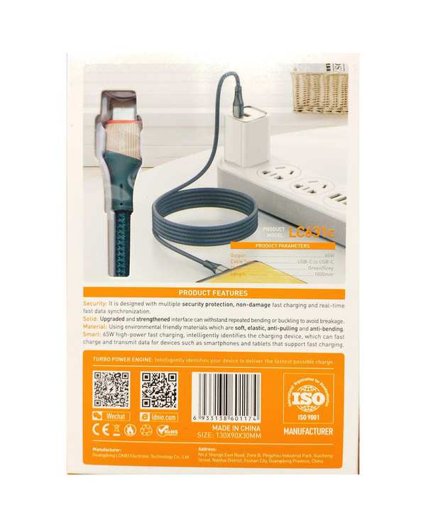 کابل USB-C الدینیو مدل LC431C 65W طول 1 متر - تصویر 5