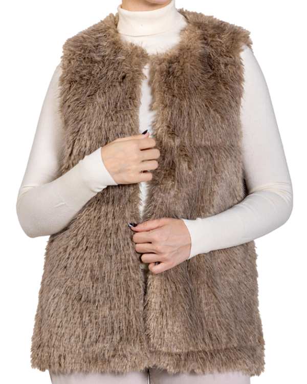 جلیقه زنانه خز کرم سرژه Serge کد 234127