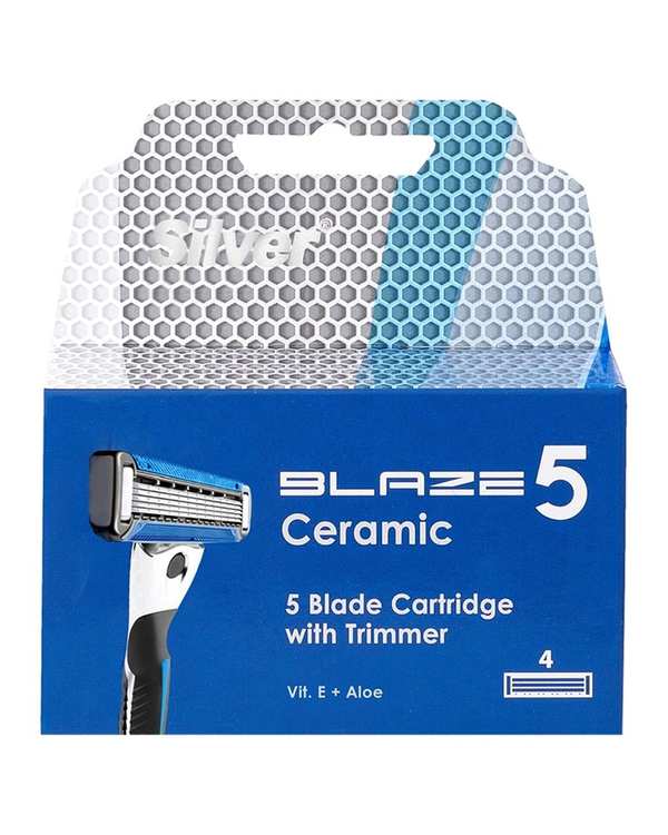 تیغ یدک 5 لبه سیلور Silver مدل Blaze5 بسته 4 عددی