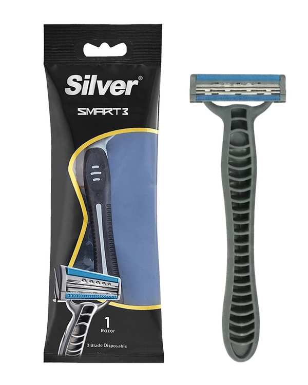 خودتراش 3 لبه سیلور Silver مدل Smart3 بسته 1 عددی