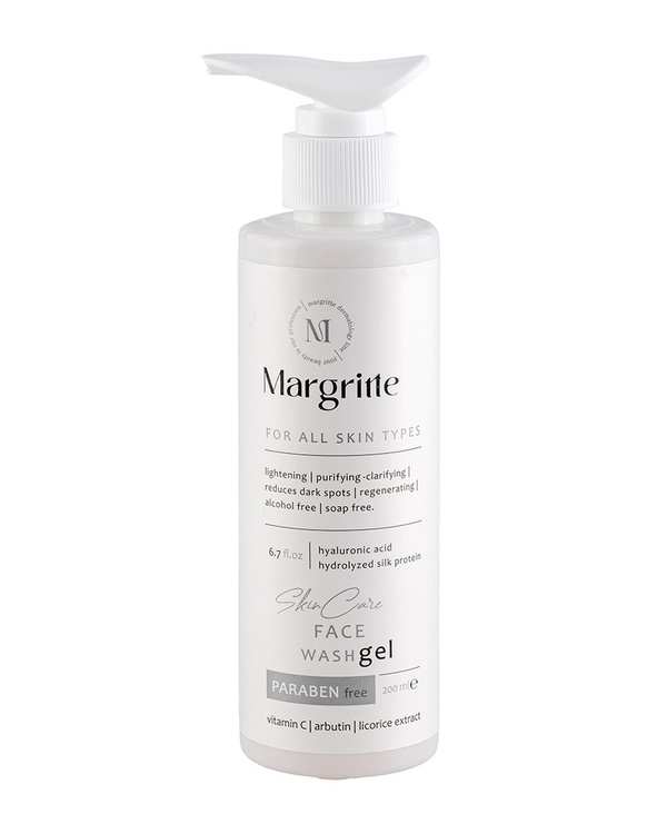 ژل شستشوی روشن کننده صورت مارگریت Margritte مناسب انواع پوست حجم 200ml