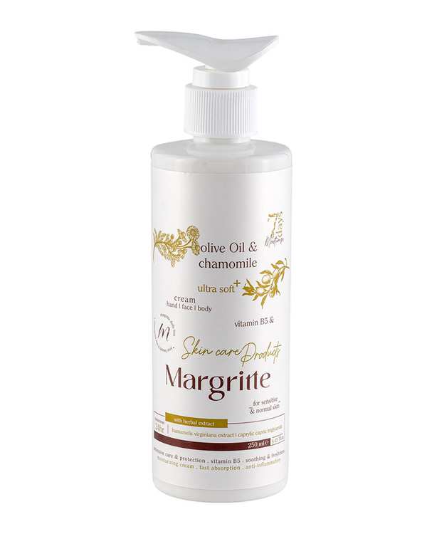 کرم مرطوب کننده و آبرسان مارگریت Margritte حاوی روغن زیتون و عصاره بابونه حجم 250ml