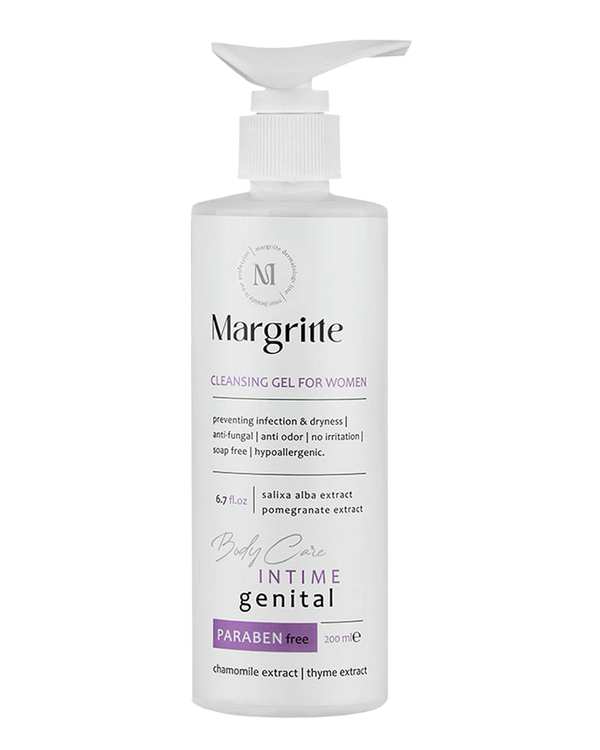 ژل بهداشتی بانوان فاقد پارابن مارگریت Margritte حجم 200ml