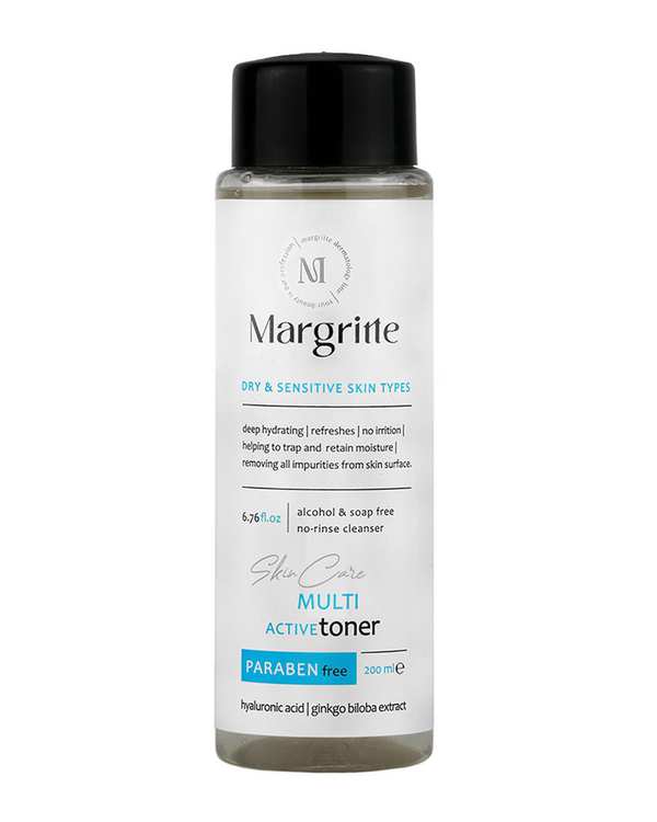 تونر مولتی اکتیو مارگریت Margritte مناسب پوست خشک و حساس حجم 200ml