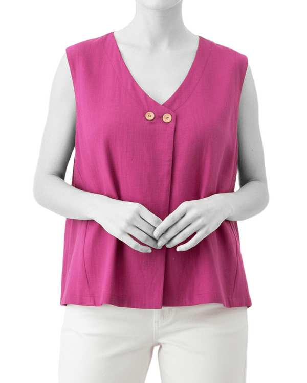 تاپ زنانه سرخابی سرژه Serge کد 202672