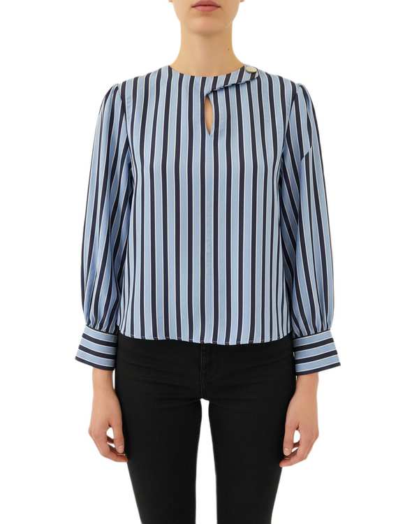 بلوز زنانه سفید سرمه ای سرژه Serge کد 2046436