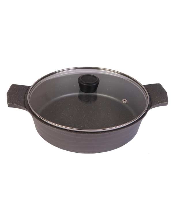 تابه دو دسته طوسی تکنو Tecno مدل ونوس سایز 28