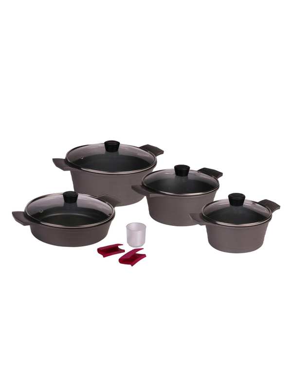 سرویس قابلمه 11 پارچه طوسی تکنو Tecno مدل ونوس