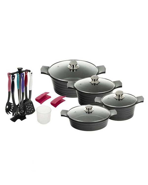 سرویس قابلمه 18 پارچه طوسی تکنو Tecno مدل ونوس