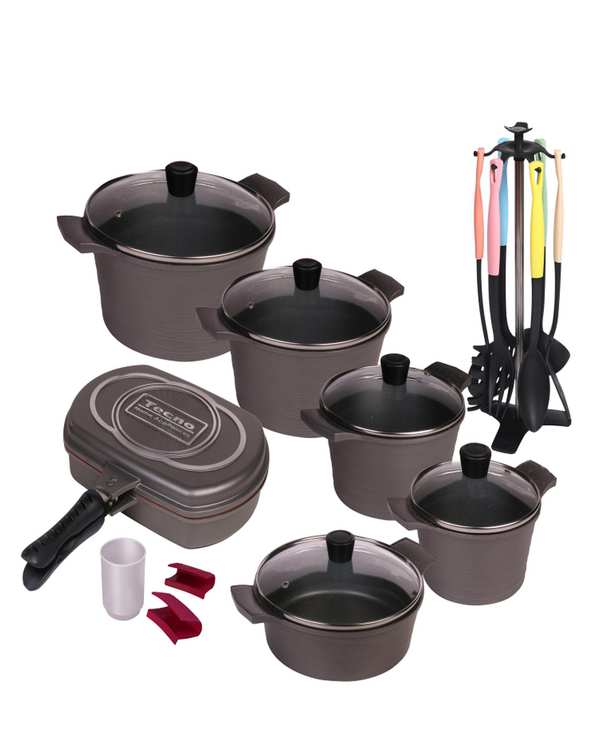 سرویس قابلمه 22 پارچه طوسی تکنو Tecno مدل ونوس