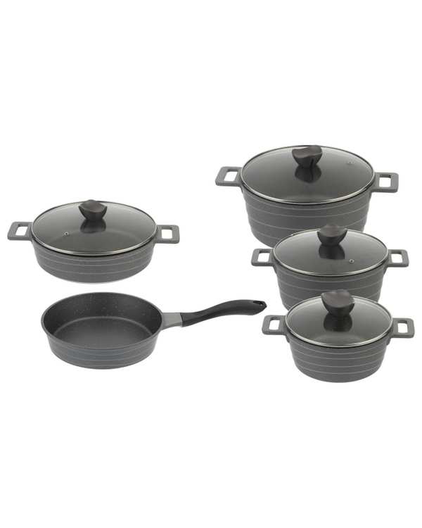 سرویس قابلمه 9 پارچه طوسی تکنو Tecno مدل اورس