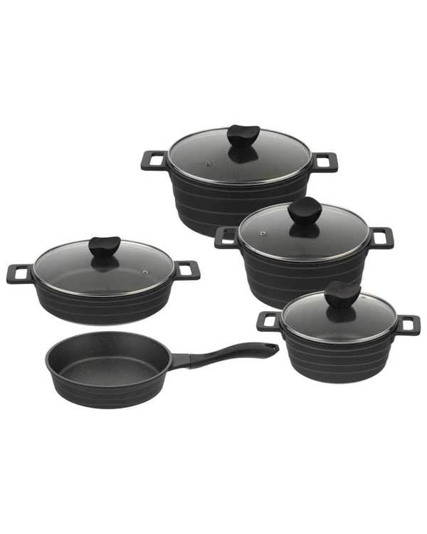 سرویس قابلمه 9 پارچه مشکی تکنو Tecno مدل اورس