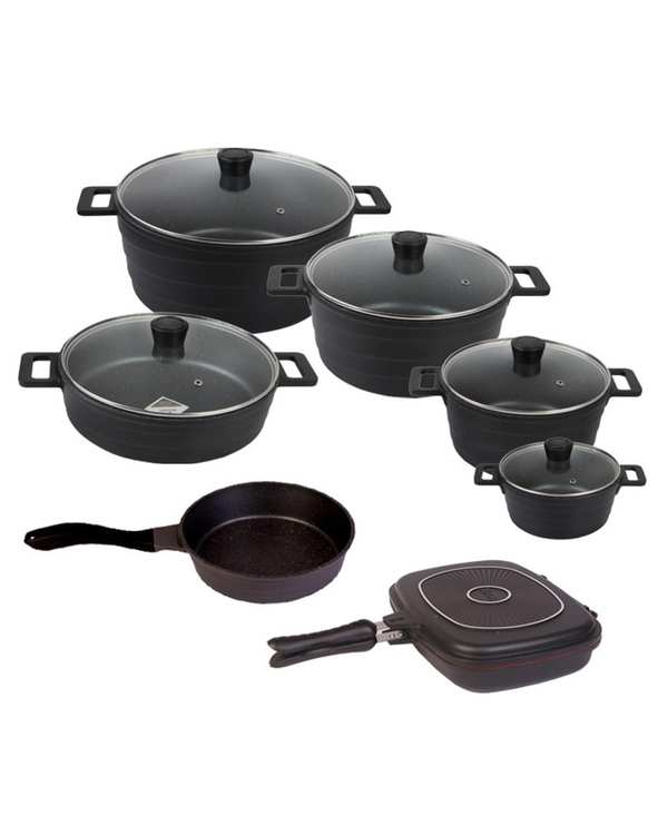 سرویس قابلمه 13 پارچه مشکی تکنو Tecno مدل اورس