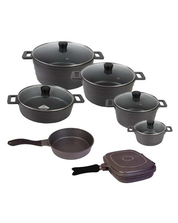 سرویس قابلمه 13 پارچه طوسی تکنو Tecno مدل اورس