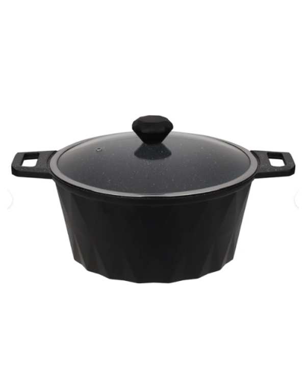 قابلمه مشکی تکنو Tecno مدل دایموند سایز 28