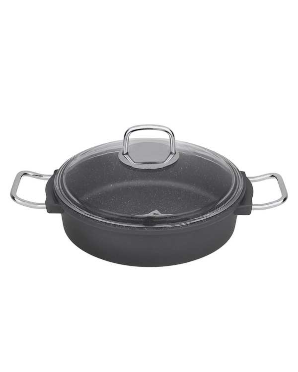 تابه دو دسته طوسی تکنو Tecno ان تاپ سایز 24