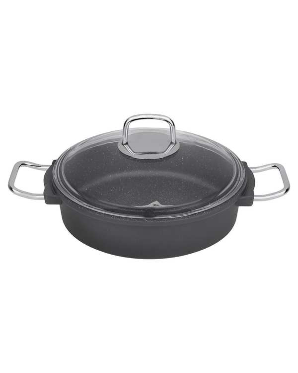 تابه دو دسته طوسی تکنو Tecno مدل ان تاپ سایز 28