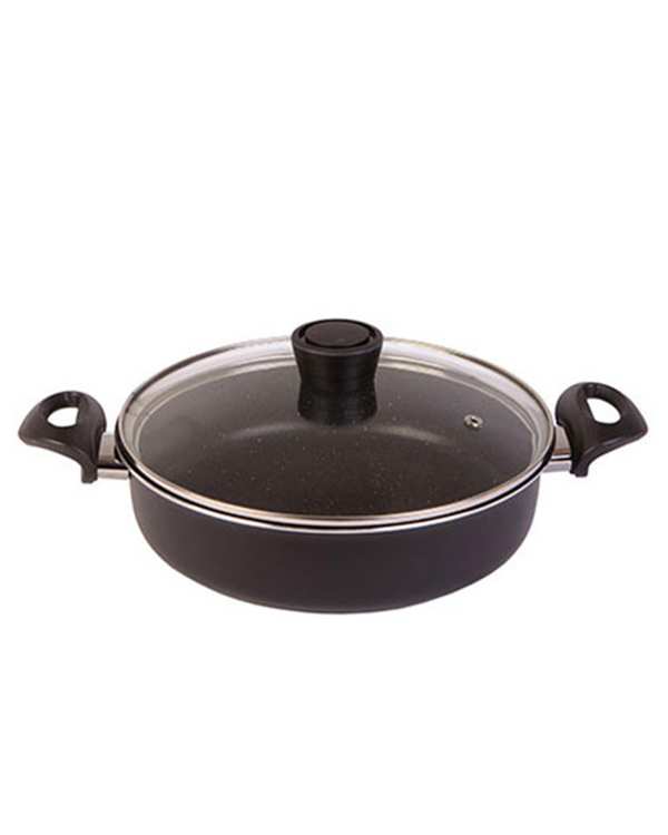 تابه دو دسته مشکی تکنو Tecno مدل آنتیک سایز 32