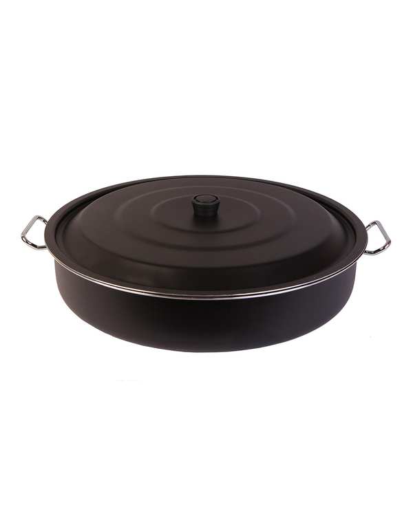 تابه دو دسته مشکی تکنو Tecno مدل آنتیک سایز 50