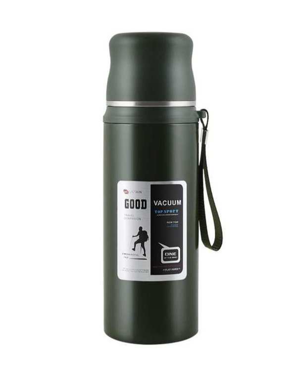 فلاسک کوهنوردی سبز مدل GOOD گنجایش 1 لیتر