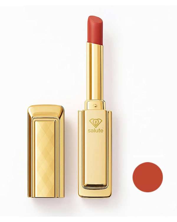 رژ لب جامد براق سالوته پرو Salute مدل اسلیم رنگ نارنجی شماره S 948