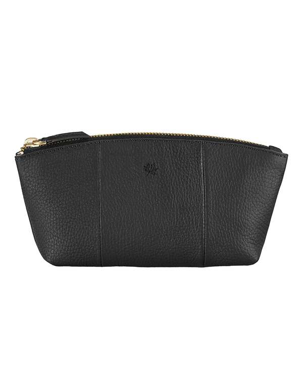 کیف آرایشی چرم مشکی نوین چرم Novincharm مدل دونا Fm- CBX0351