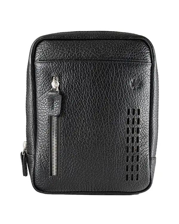 کیف چرم کراس بادی مشکی نوین چرم Novincharm مدل رادمان MSB3973