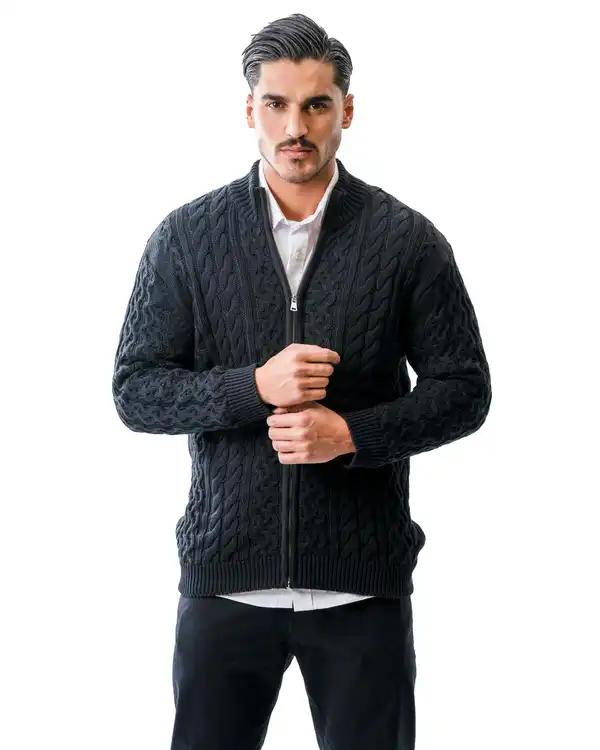 سویشرت مردانه بافت مشکی آر ان اس RNS کد 12072578