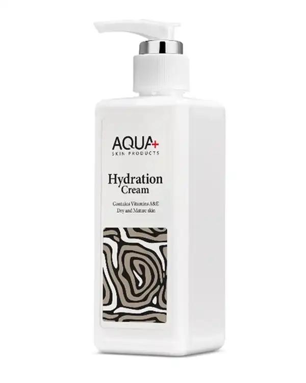 کرم آبرسان دست و صورت آکوا پلاس Aqua plus حاوی ویتامین A و E حجم 250ml