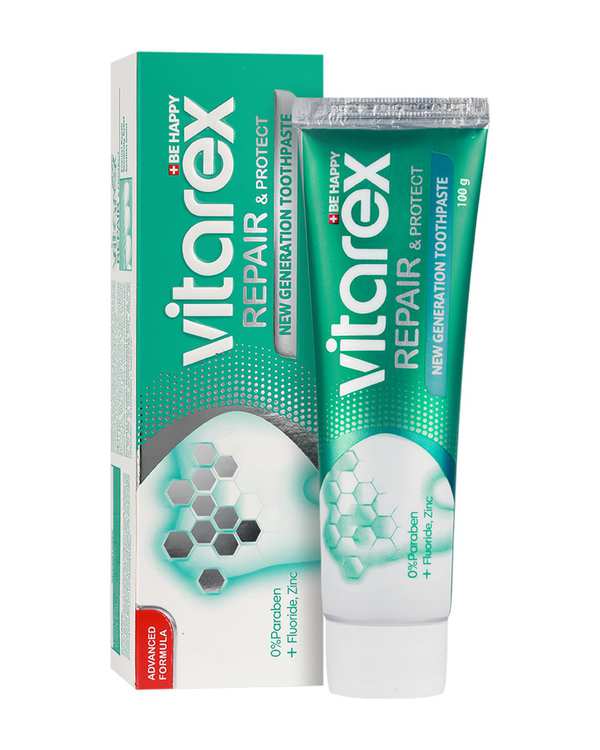 خمیردندان ویتارکس Vitarex حاوی هیدروکسی آپاتیت و عصاره آلوئه ورا وزن 100 گرم