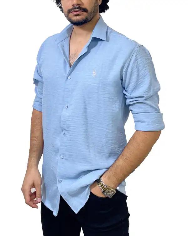 پیراهن مردانه آبی دیورسو Diverso مدل صوفیا کد 4872