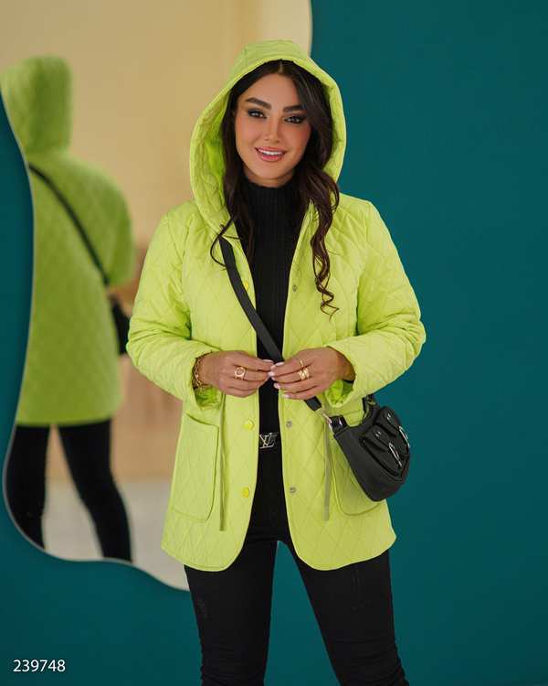 کاپشن زنانه سبز فسفری مدل حانا السانا Elsana کد 2397