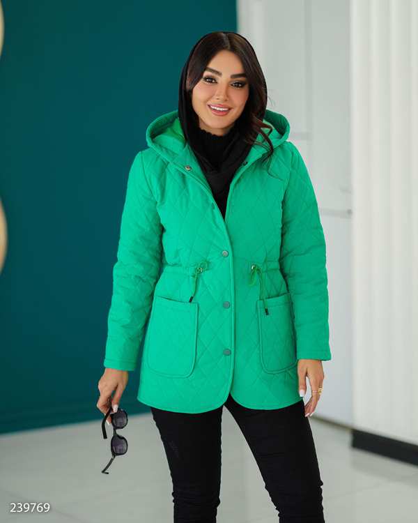 کاپشن زنانه سبز روشن مدل حانا السانا Elsana کد 2397