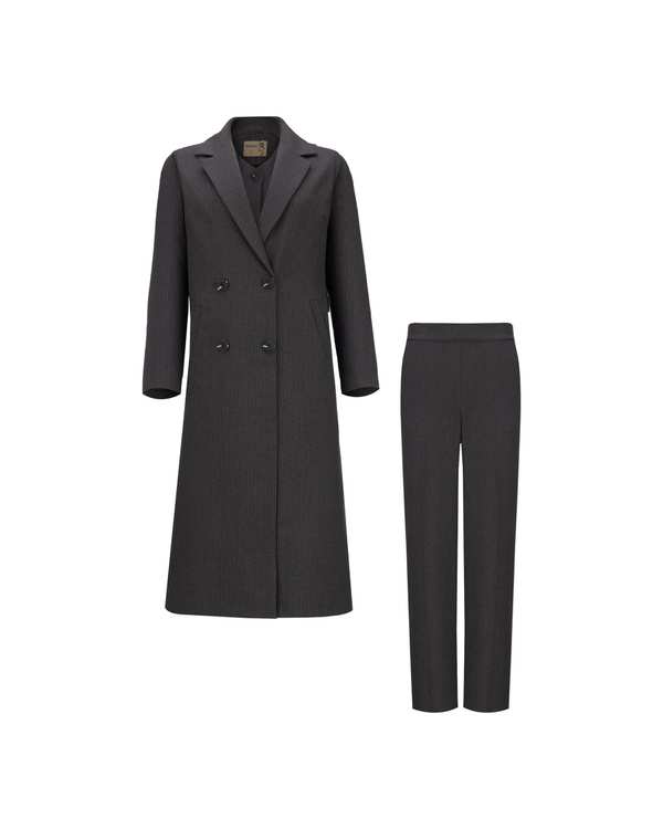 ست مانتو بلندو شلوار و جلیقه زنانه دیپلمات نوک مدادی مدل سمیناز السانا Elsana کد 2405