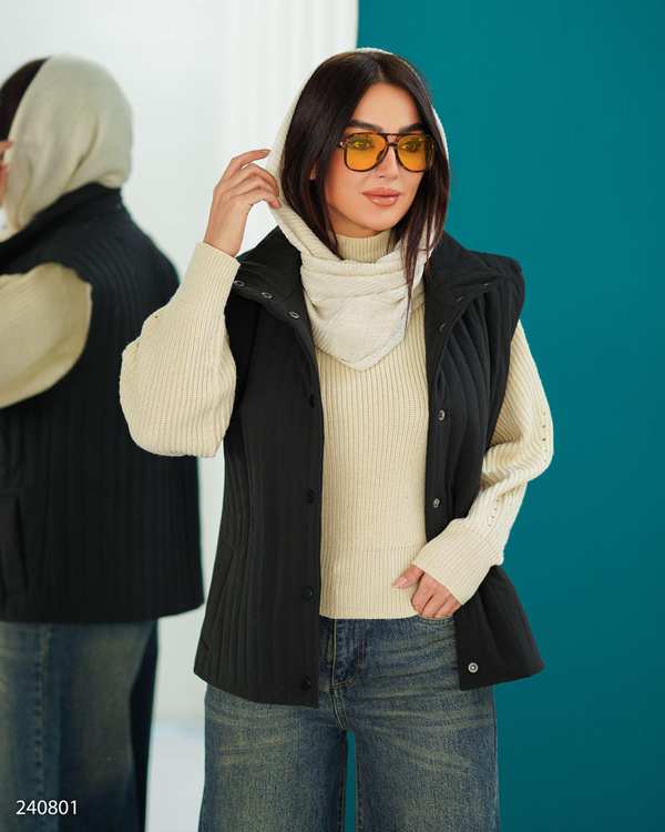 پافر زنانه مشکی مدل زیوا السانا Elsana کد 2408