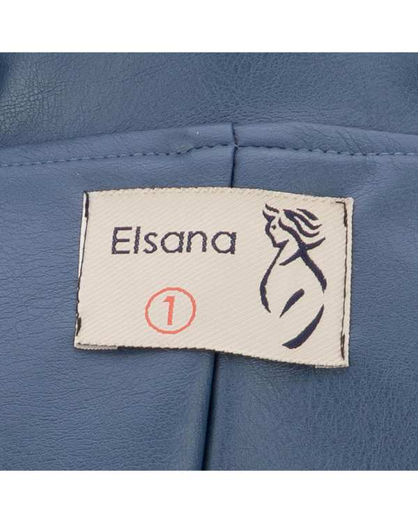 کت چرم زنانه آبی نفتی مدل جانیس السانا Elsana کد 2411 - تصویر 7