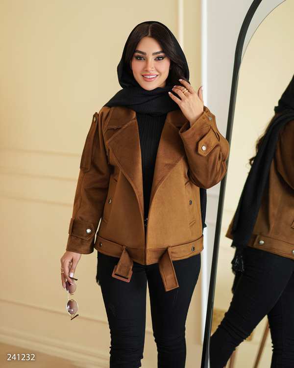 پالتو زنانه شتری مدل شادلین السانا Elsana کد 2412