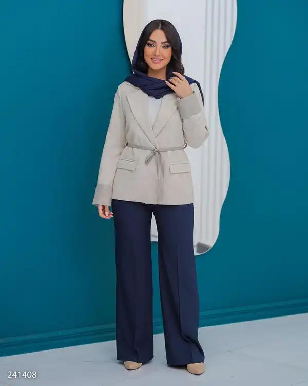 مانتو زنانه کرم مدل ایوانا السانا Elsana کد 2414