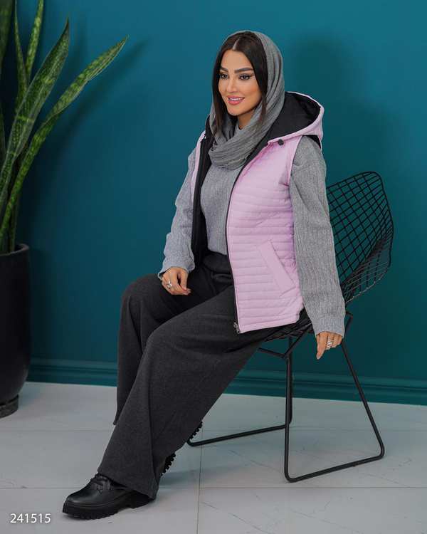 پافر زنانه دورو صورتی مدل بهرانوش السانا Elsana کد 2415