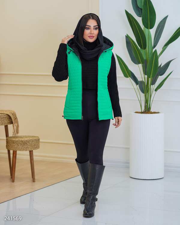 پافر زنانه دورو سبزروشن مدل بهرانوش السانا Elsana کد 2415