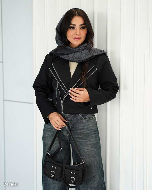 کت کراپ زنانه مشکی مدل رازیان السانا Elsana کد 2418