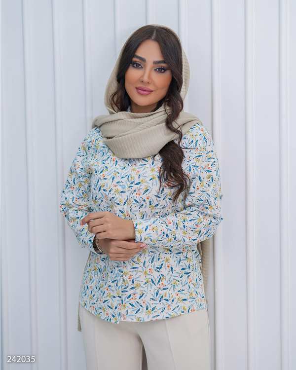 شومیز زنانه سفید مدل لعیا السانا Elsana کد 2420