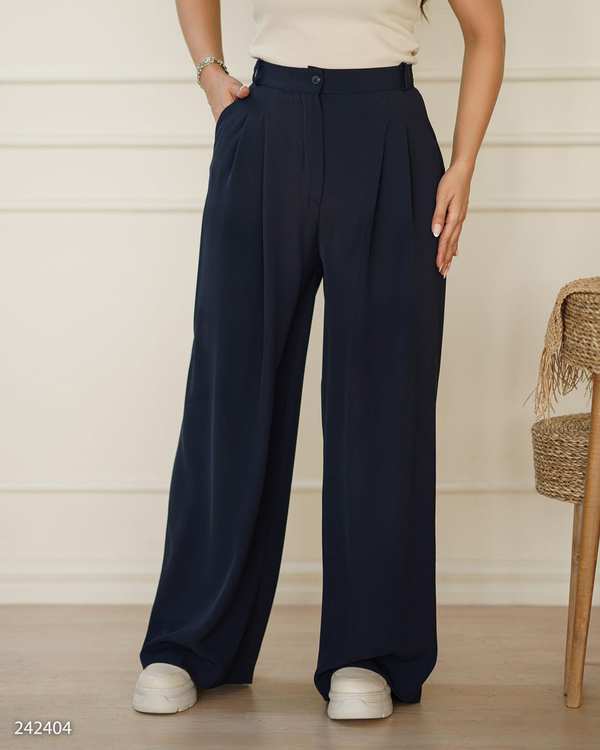 شلوار زنانه بگ سرمه ای مدل ماکوان السانا Elsana کد 2424