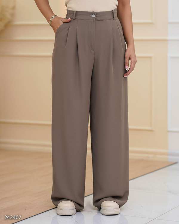 شلوار زنانه بگ شکلاتی مدل ماکوان السانا Elsana کد 2424